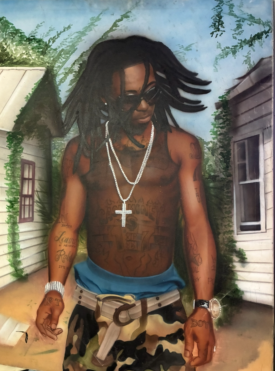 Laugh Now Cry Later Art Print — 24x36 in — limited edition airbrush fine-art print