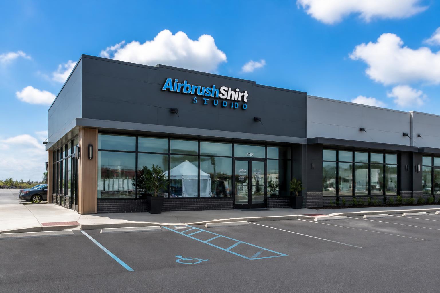 2023 modern commercial building for AirbrushShirt studio