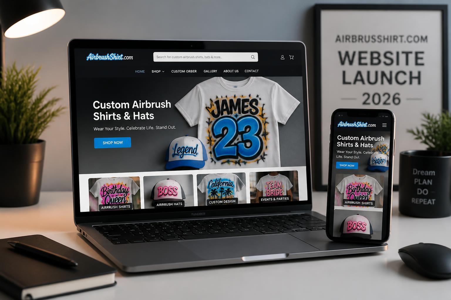 2026 AirbrushShirt.com website launch