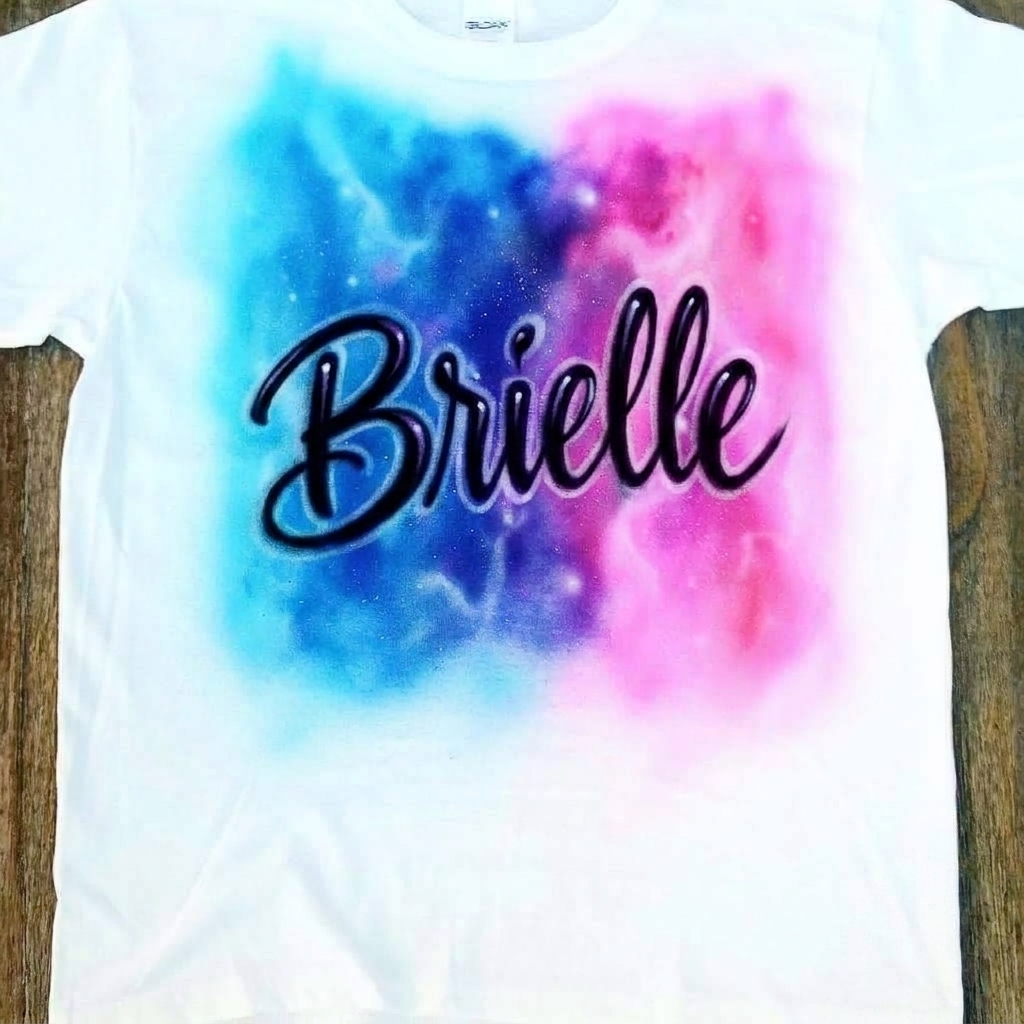 Custom Galaxy Birthday Tee — hand airbrushed custom design