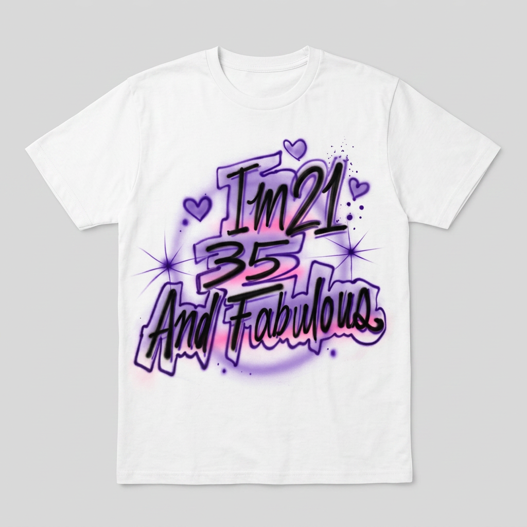 Birthday Designs — custom airbrushed by AirbrushShirt