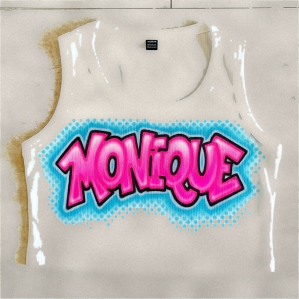 Artisan 2003 Crop Top — custom airbrush spray paint design on shirts, hats, shoes and outfits