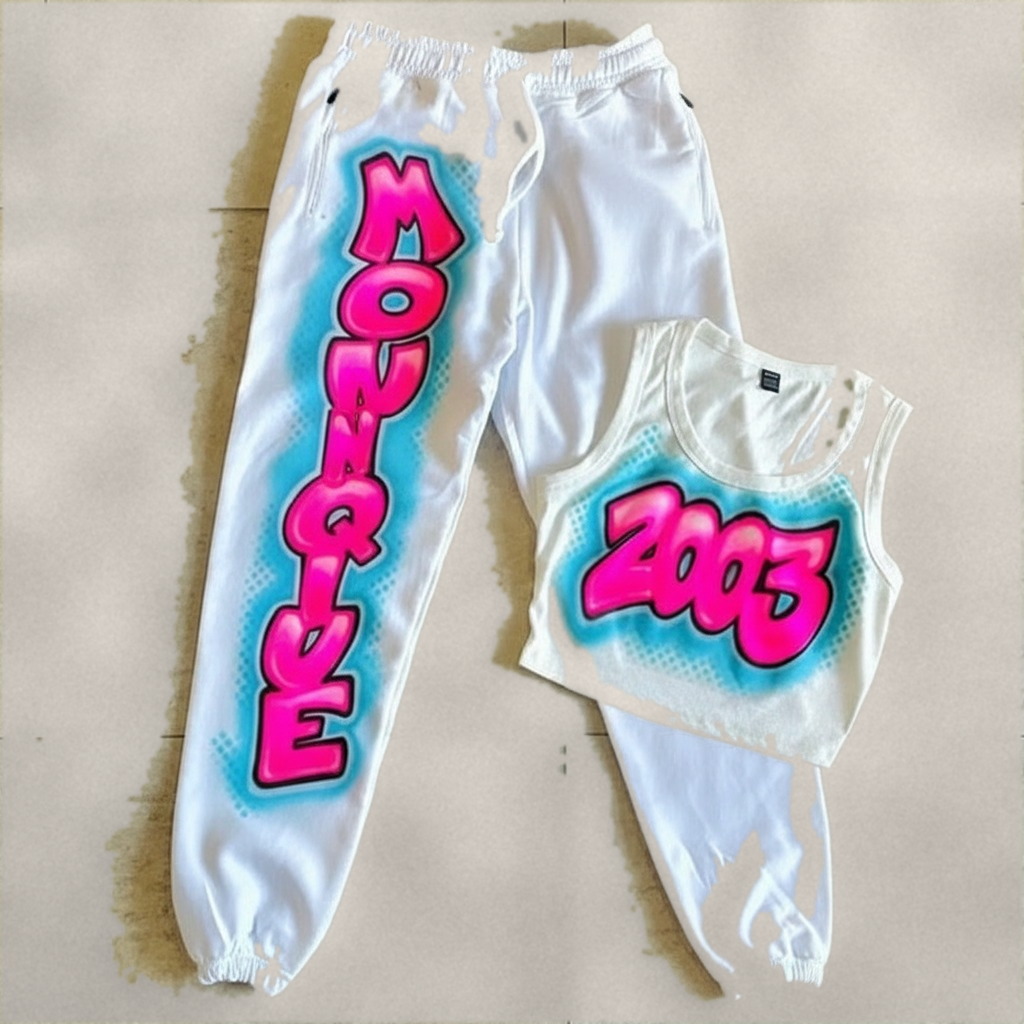 Premium Aquarius Crop Top And Couple Tee — custom airbrush spray paint design on shirts, hats, shoes and outfits