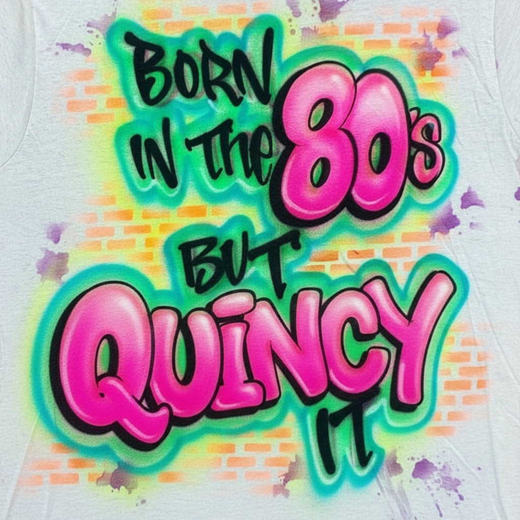 Studio 90's Made It Tee — hand airbrushed custom design