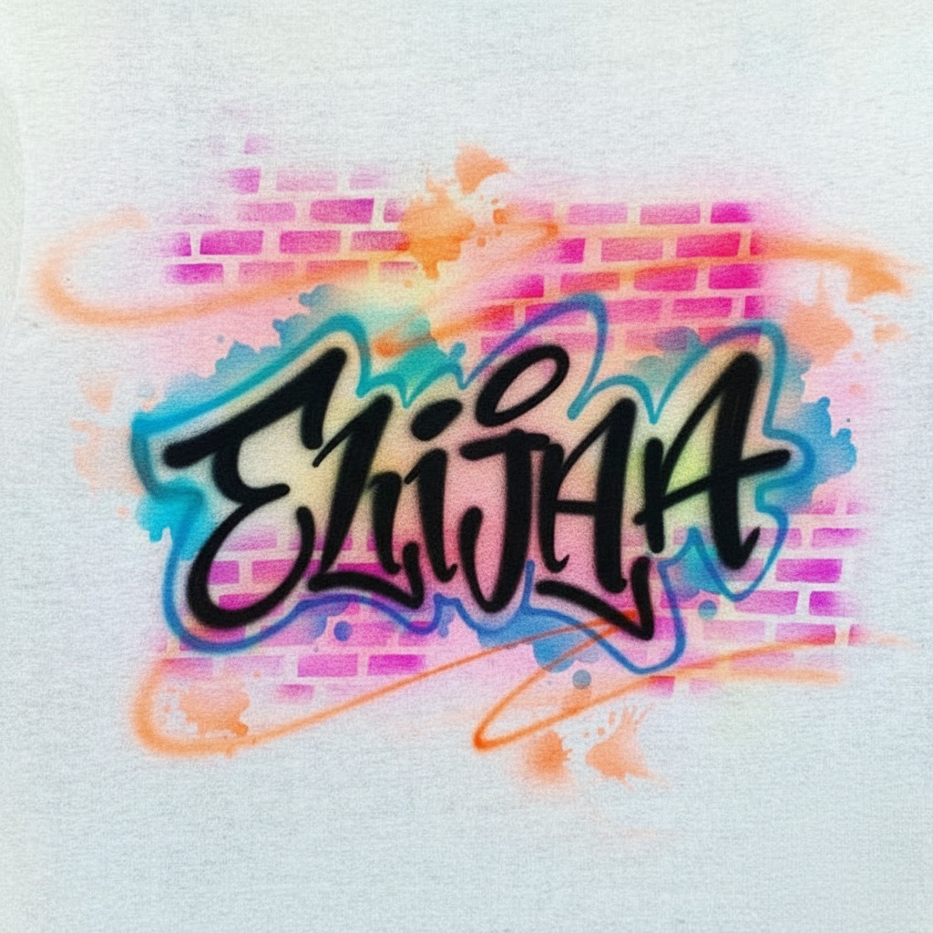 Vintage-Grade 90's Tee — custom airbrush spray paint design on shirts, hats, shoes and outfits
