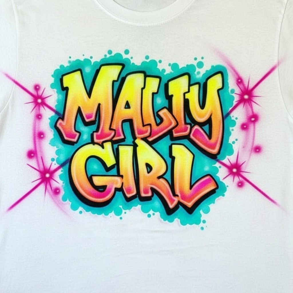 Premium Baby Girl Tee — custom airbrush spray paint design on shirts, hats, shoes and outfits