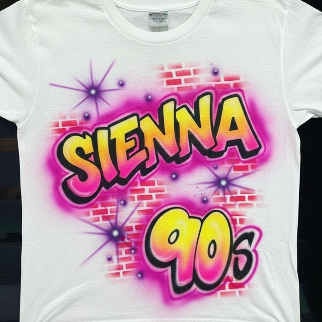 Premium Born in the 80s Tee — hand airbrushed custom design