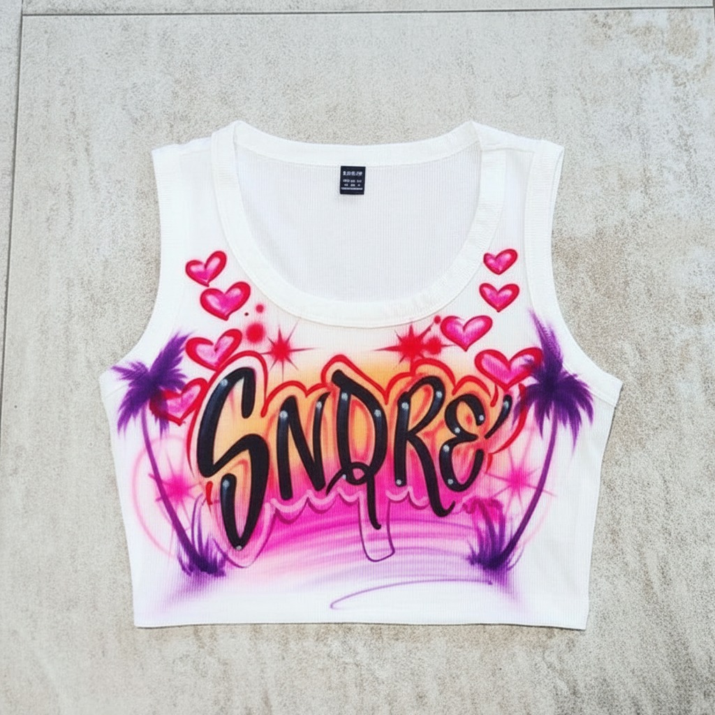 Heritage Zodiac Crop Top — hand airbrushed custom design