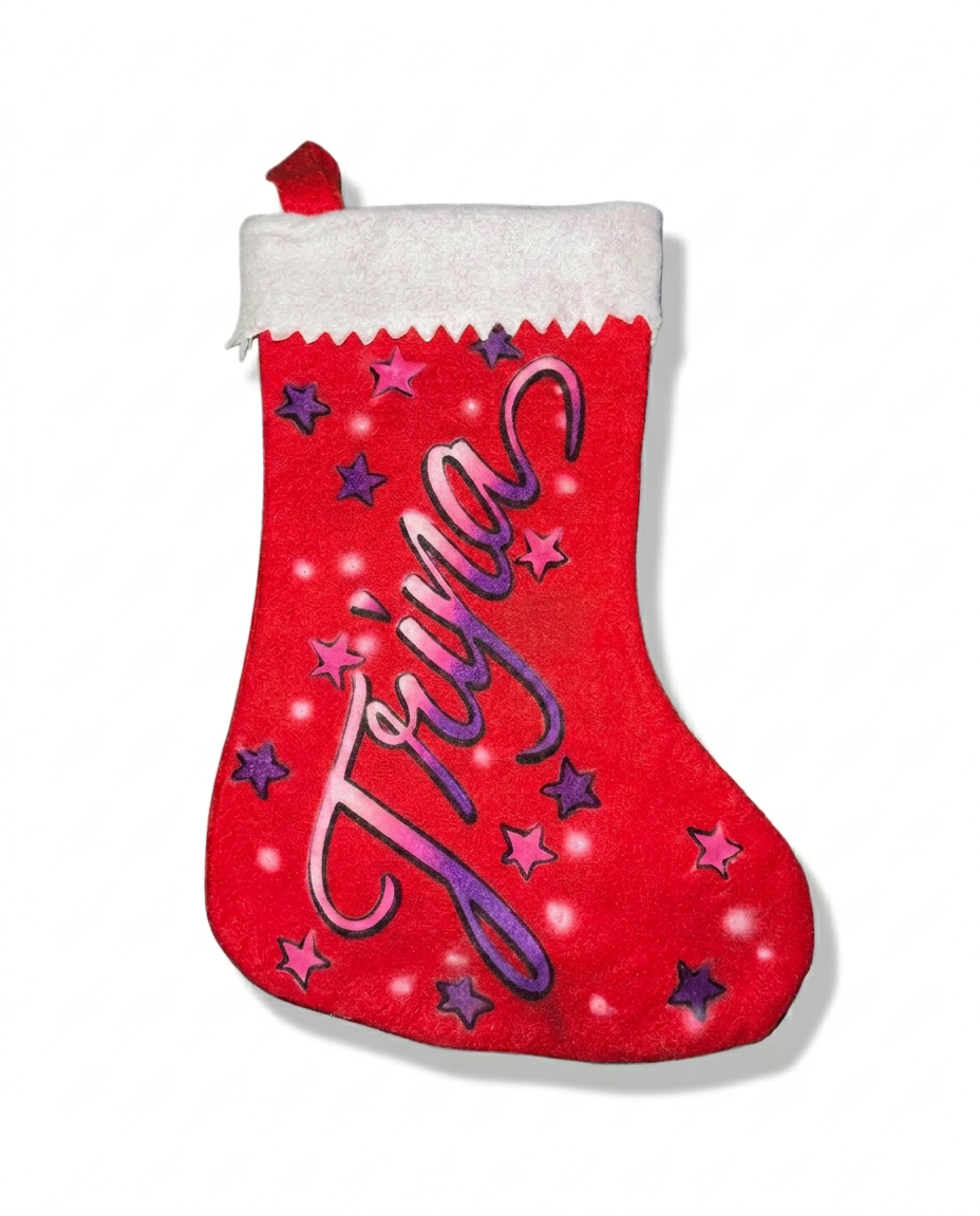 Keepsake Stars Stocking | Christmas Edition Tee — custom airbrush spray paint design on shirts, hats, shoes and outfits