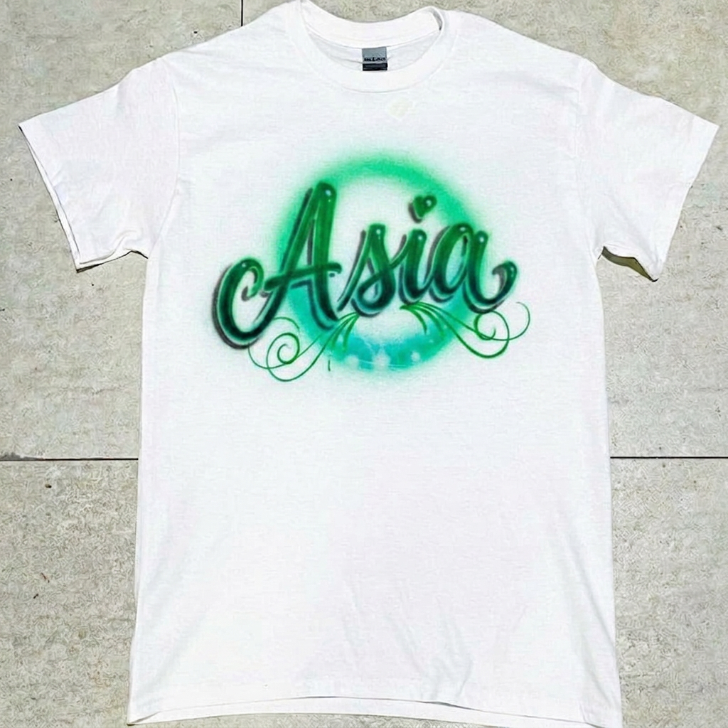 Signature Zodiac Capricorn Name Tee — custom airbrush spray paint design on shirts, hats, shoes and outfits