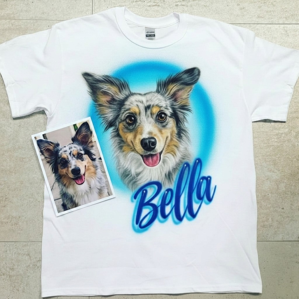 Pet Portraits — custom airbrushed by AirbrushShirt